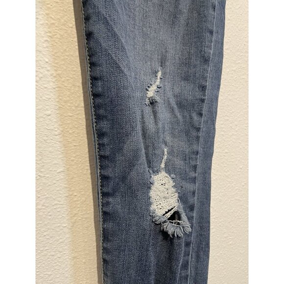 Judy Blue Skinny Fit Jeans Womens 30 Blue Denim Stretch Distressed Dark Wash - Picture 5 of 13